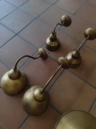 Lampada in ottone stile biliardo