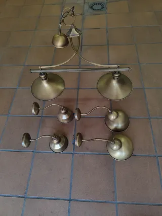 Lampada in ottone stile biliardo