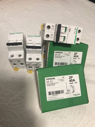 Diferencial Schneider 2P 40A 30mA 22€ la und