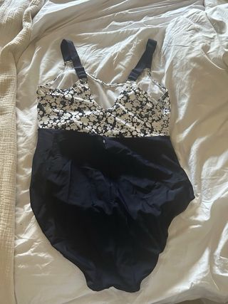 Bañador Premamá Decathlon Negro/Blanco