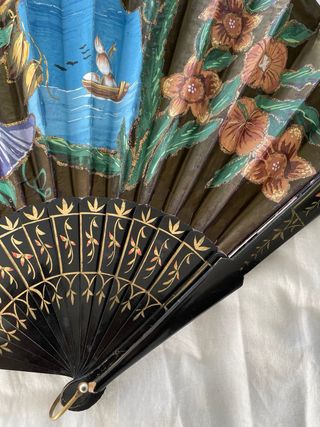 Abanico antiguo pericón de baile 33 cm