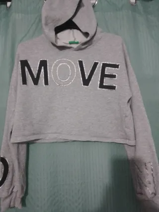 Sudadera Crop Top MOVE Gris