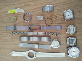 piezas de reloj, pulseras