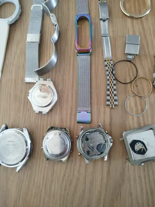 piezas de reloj, pulseras