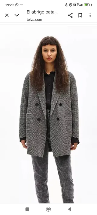 Abrigo Bimba y Lola cuadros nuevo