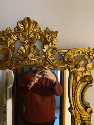 Espejo Antiguo Dorado más una consola