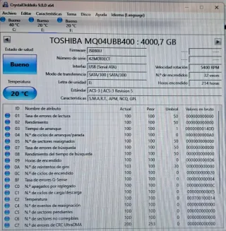 Disco Duro Externo Toshiba 4TB portátil