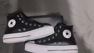 Converse Cuero Negro Talla 39