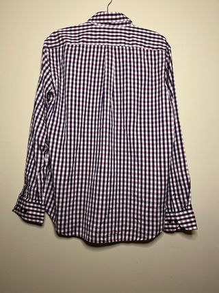 Camisa Tommy Hilfiger cuadros morado y blanco