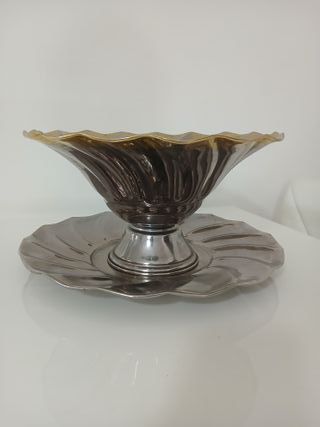 Coppa Centro Tavola con Vassoio Argentato