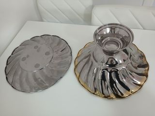 Coppa Centro Tavola con Vassoio Argentato