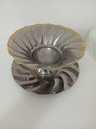 Coppa Centro Tavola con Vassoio Argentato