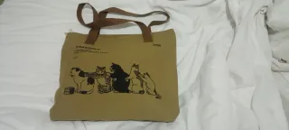 Bolso de mano con estampado de gatos