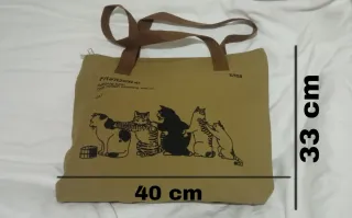 Bolso de mano con estampado de gatos