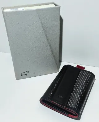 Billetera Cartera Frenchie Carbon Speed Negra Roja