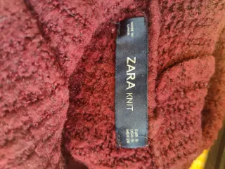 Jersey Zara cuello alto granate