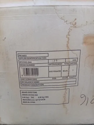 Pelota Balance Dome Bodytone Negra