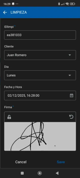 App para control del trabajo