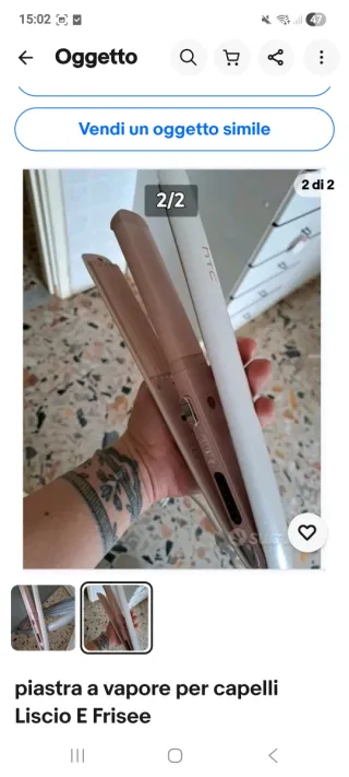 Piastra capelli doppia funzione Liscio e Frisè