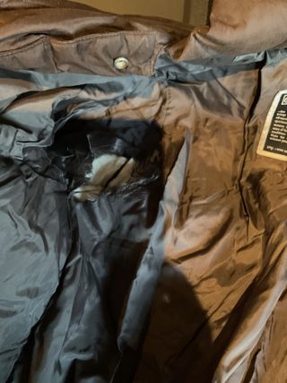 Abrigo acolchado marrón