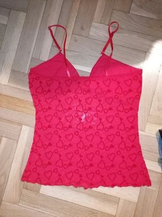 Conjunto lencería sexy corazón rojo