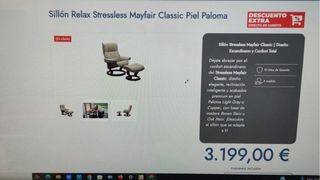 Sillón Stressless Mayfair Piel Negro M