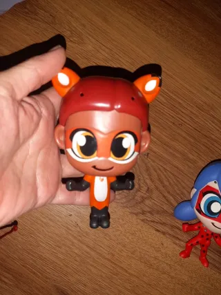 3 Figuras Ladybug y Gato Noir y Rena Rouge.