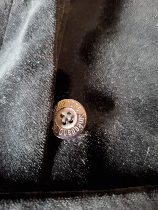 Abrigo largo negro mujer terciopelo