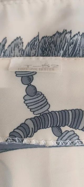 Camisa manga corta fantasía beige/gris