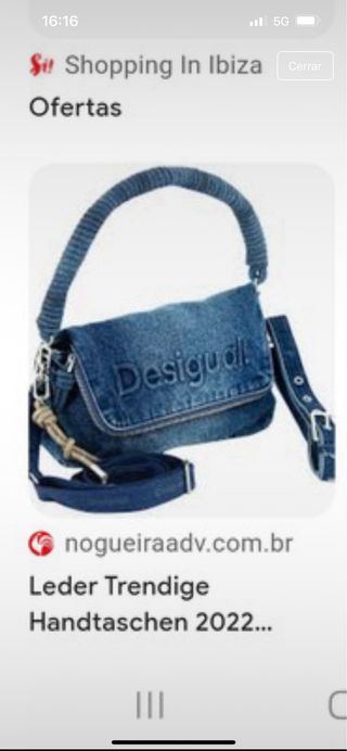 Bolso Desigual tejano impecable