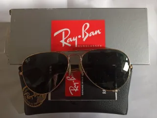 Gafas de sol Ray-Ban Aviador Marrón y Dorado