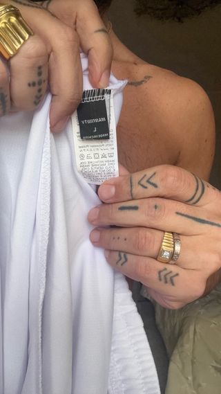 Pantaloncini traspiranti bianchi taglia L