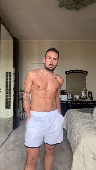 Pantaloncini traspiranti bianchi taglia L