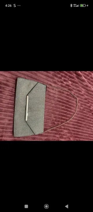 Bolso Cartera Tornasol Plata