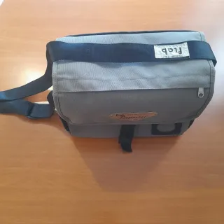 Borsa tracolla FLAB Reporter grigia, con scomparti