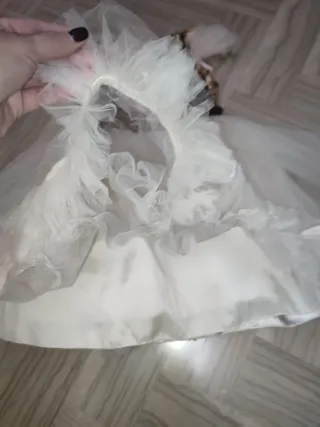 Vestito da festa bambina oro e bianco