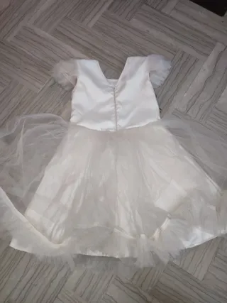 Vestito da festa bambina oro e bianco