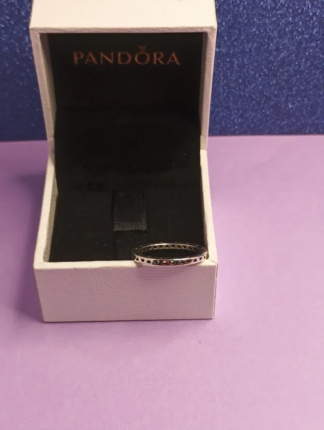 Anillo Pandora Corazones Plata