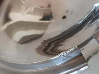 Azucarero Vintage Cristal y Metal