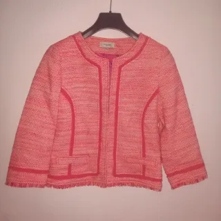 Chaqueta Chanel Rosa Naranja Talla 40