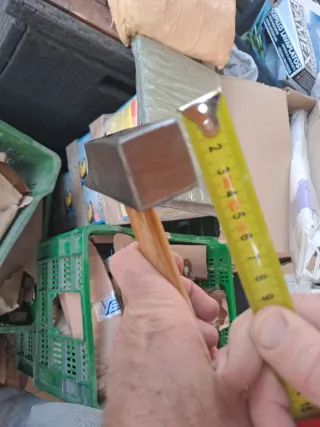 Martillo de madera con mango rojo 30, medidas32x12