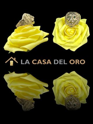 Anillo Sello León oro de 18 kt