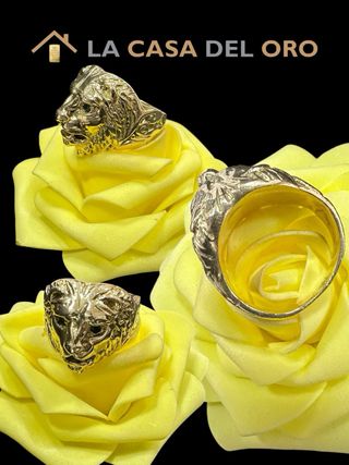 Anillo Sello León oro de 18 kt