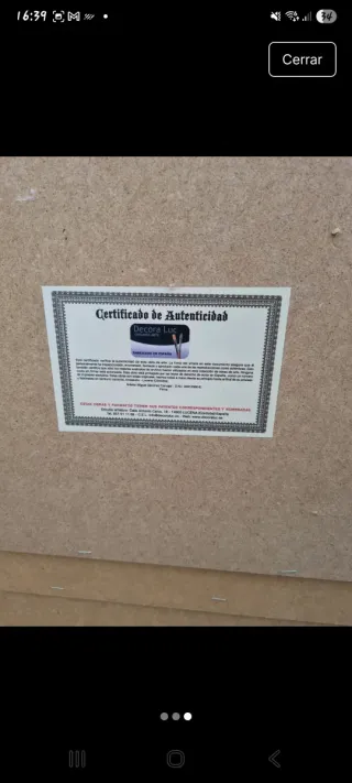 Cuadro artesanal 80x80 cm