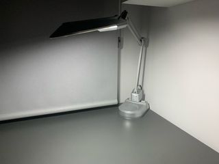 Flexo grande metálico plateado