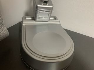 Flexo grande metálico plateado