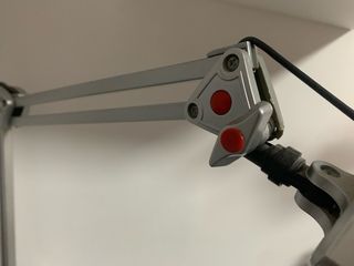 Flexo grande metálico plateado