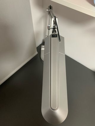 Flexo grande metálico plateado