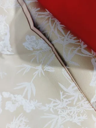 Fular Reversible Seda Beige/Dorado