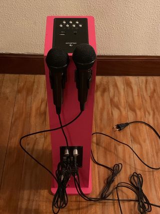 Torre de música con micrófonos